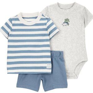 Carter's Child of Mine Baby Boy 3-Piece Outfit Set: Palm Tree Dinosaur